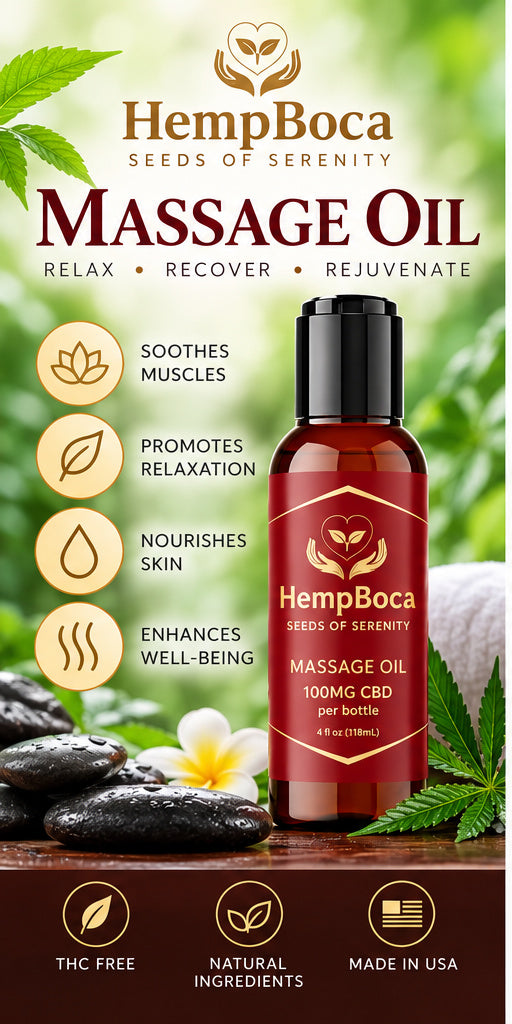 Plant-Based Massage Oil With No THC